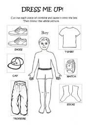 English Worksheet: DRESS ME UP!