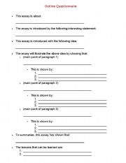 English Worksheet: Essay Outline