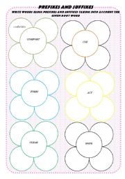 Prefixes and suffixes