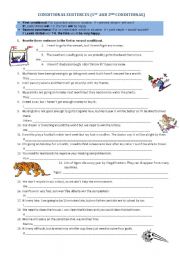 English Worksheet: CONDITIONAL SENTENCES (1ST AND 2ND CONDITIONAL)