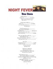 English Worksheet: Song: Night Fever (Bee Gees)