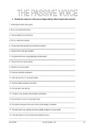 English Worksheet: The Passive Voice