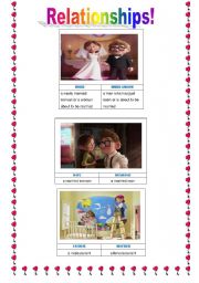 English Worksheet: Relationships! Part 2