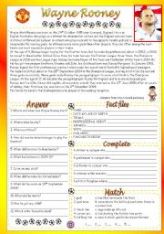 English Worksheet: WAYNE ROONEY