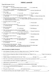 English Worksheet: Worksheet for the first episode of 