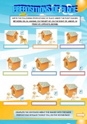 PREPOSITIONS OF PLACE 2 pages
