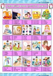 English Worksheet: School Routines - Choose the correct answers