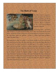 English Worksheet: Painting 8 ( The Birth of Venus)