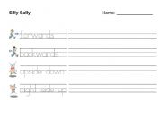 English Worksheet: silly sally