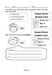 English Worksheet: Guided writing