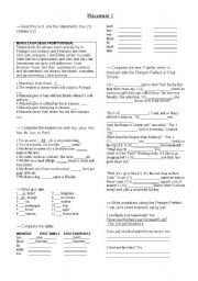 English Worksheet: Placement test