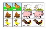 Memory game Farm Animals