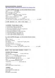 English worksheet: Song Pack up by Eliza Doolittle