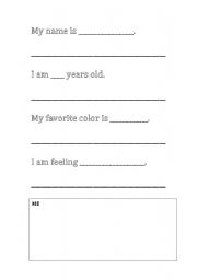 English Worksheet: My name is