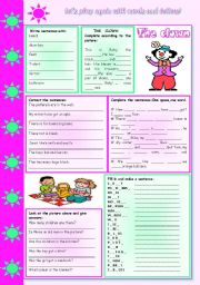 English Worksheet: Lets play with words and letters 2