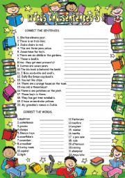 English Worksheet: Words and sentences 3