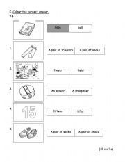 English Worksheet: diagnostic test