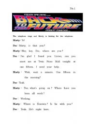 English Worksheet: Back to the future script