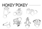 English Worksheet: HOKEY POKEY LISTEN AND NUMBER