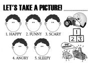 English Worksheet: SAY CHEESE feelings