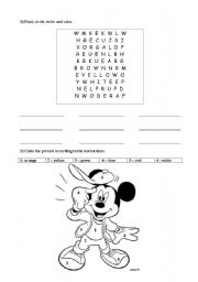 English worksheet: COLORS