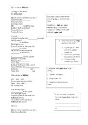 English Worksheet: Talking to the moon - Bruno Mars