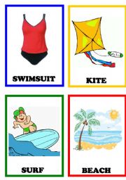 English Worksheet: Summer flashcards 3/3