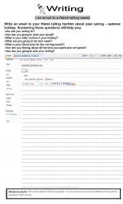 English Worksheet: Writing an email to a friend telling news