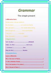 English worksheet: grammar