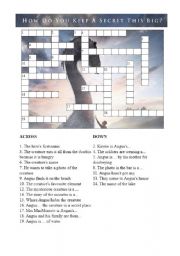 English Worksheet: The Water Horse crossword