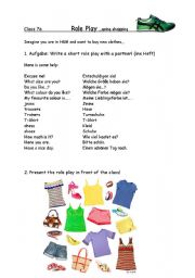 English Worksheet: Shopping clothes