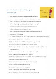 English Worksheet: Little Miss Sunshine - Worksheet 2nd part (min. 35-65/70)