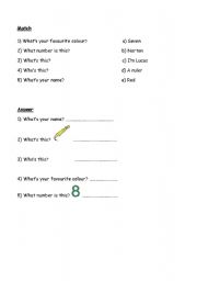 English worksheet: READ AND ANSWER