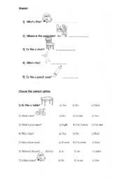 English worksheet: Answer the questions