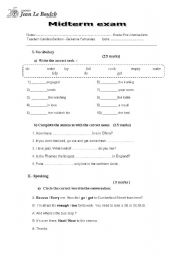 English Worksheet: adjectives