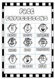 English Worksheet: Face Expresstion poster 