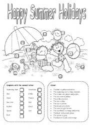 English Worksheet: Happy Summer Holidays