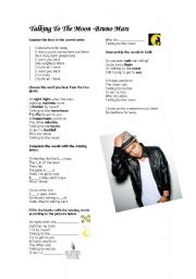 English Worksheet: Talking to the Moon - Bruno Mars