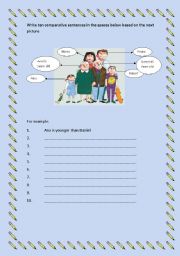 English Worksheet: Comparatives and Superlatives