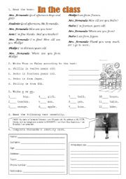English Worksheet: text and comprehension