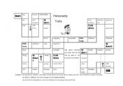 English Worksheet: Personality Board Game