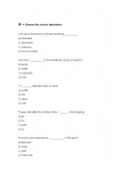 English Worksheet: Quizz