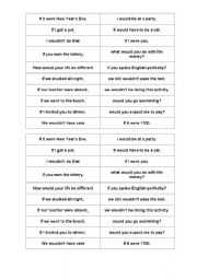 English Worksheet: Second Conditional - Matching activity