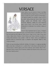 English Worksheet: Designer Label 1 ( Versace)