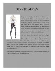 English Worksheet: Designer Label 2 ( Armani)