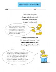 English Worksheet: present simple