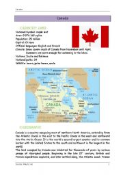 English Worksheet: Canada