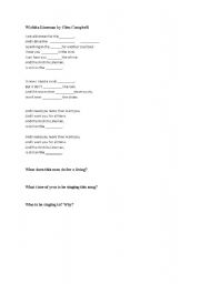English worksheet: Song