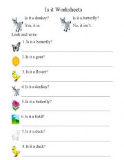 English worksheet: Is it a ...