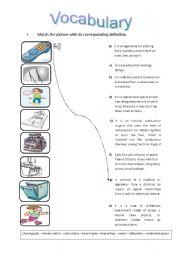 English worksheet: Vocabulary Matching